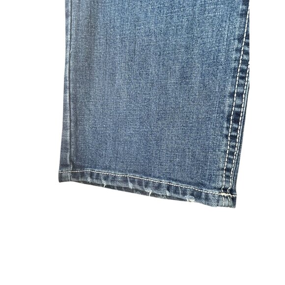 TK Axel Jeans Mens Slim Boot Cut Size 36x32 Blue Denim Classic Fit Med Wash Zip - Picture 9 of 11